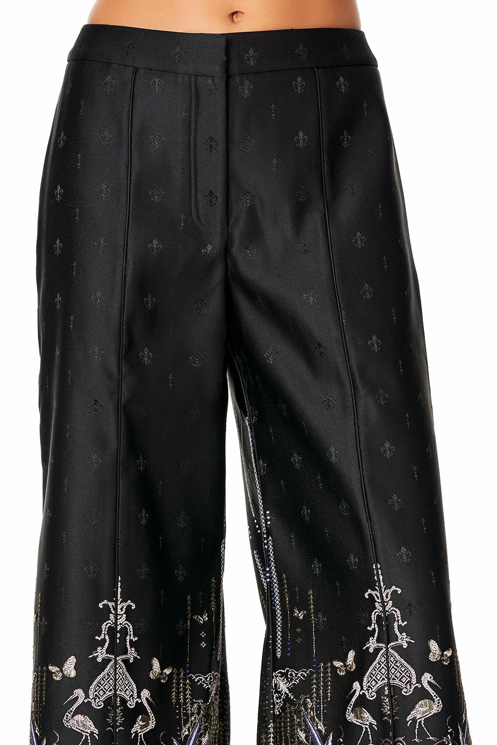 JACQUARD PANT WITH FRONT SEAMS REBELLE REBELLE 7 JACQUARD PANT WITH FRONT SEAMS REBELLE REBELLE - Image 7