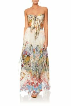 WIDE LEG PANT WITH PLEAT OVERLAY LADY LABYRINTH -clothing shop camilla lady labyrinth wide leg pant w pleat overlay 4