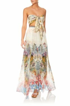 WIDE LEG PANT WITH PLEAT OVERLAY LADY LABYRINTH -clothing shop camilla lady labyrinth wide leg pant w pleat overlay 5