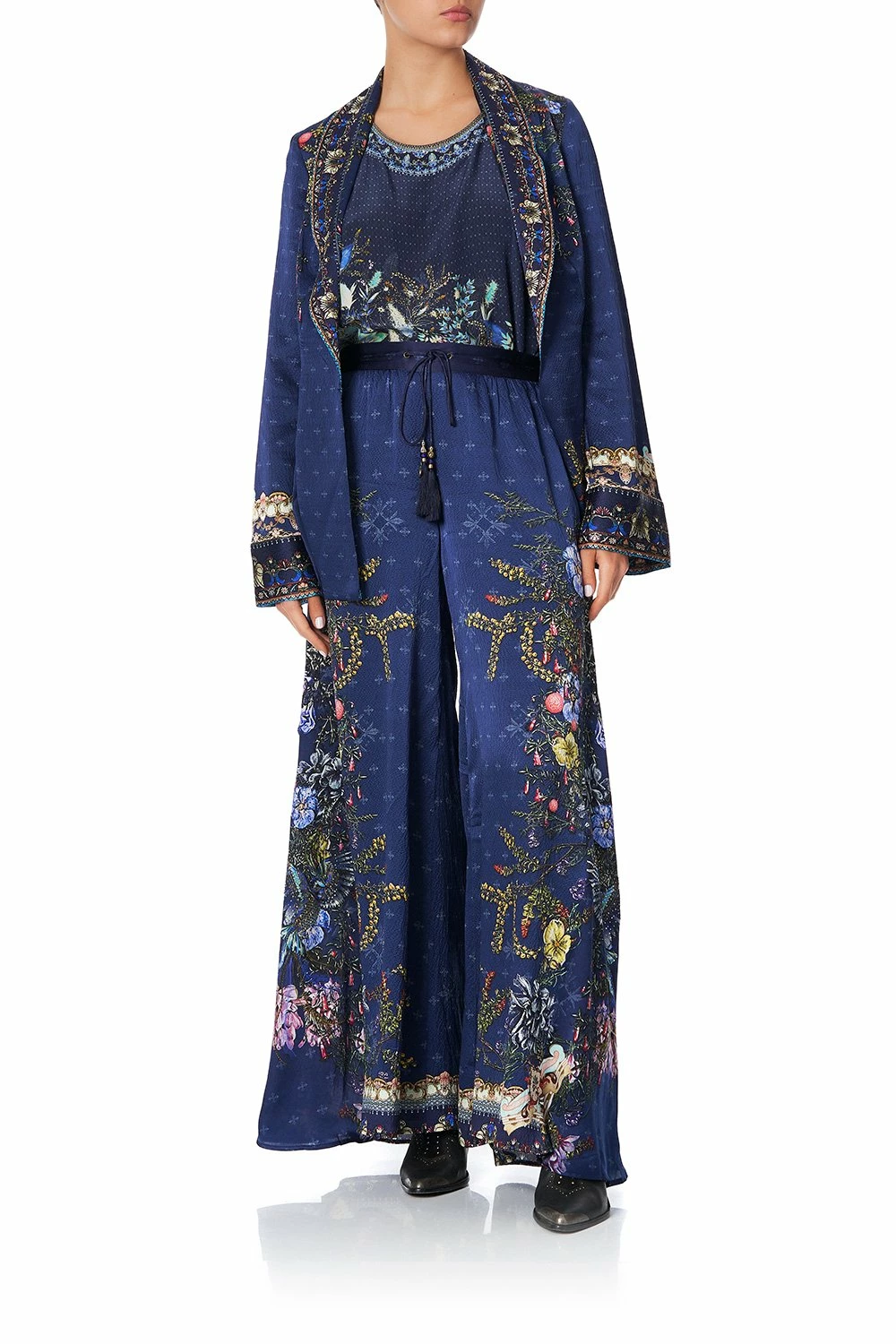 SOFT PANT WITH GODETS SOUTHERN TWILIGHT 1 SOFT PANT WITH GODETS SOUTHERN TWILIGHT