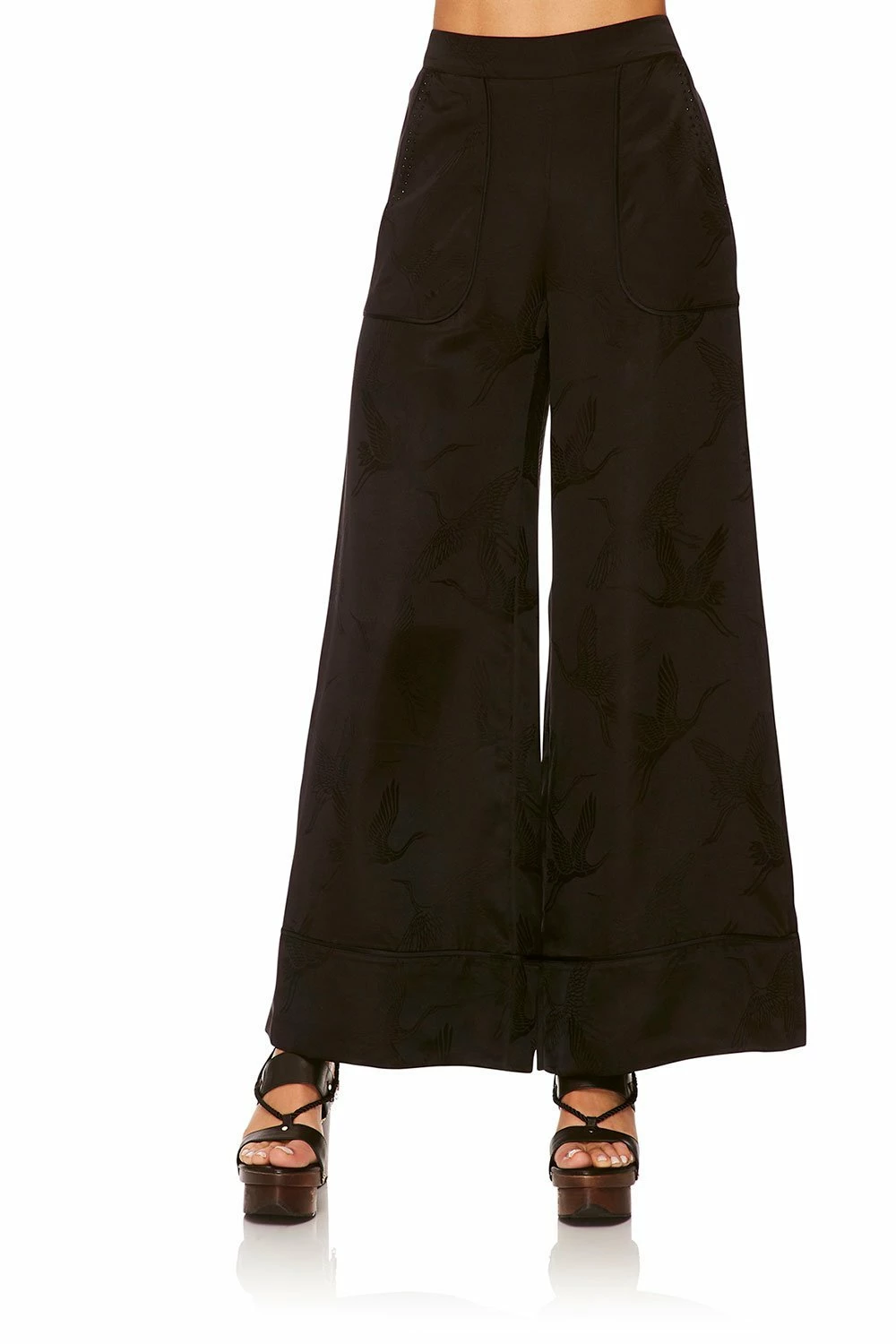 LOUNGE TROUSER WITH CUFFS SOLID BLACK 2 LOUNGE TROUSER WITH CUFFS SOLID BLACK - Image 2