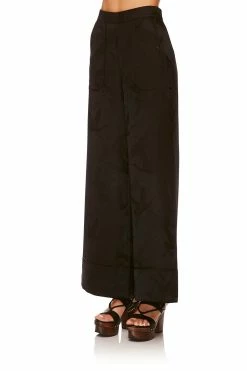 LOUNGE TROUSER WITH CUFFS SOLID BLACK 23 LOUNGE TROUSER WITH CUFFS SOLID BLACK -clothing shop camilla lounge trouser with cuffs solid black 3 57b5e71b 8291 4703 9987 becbb9e0b6a9