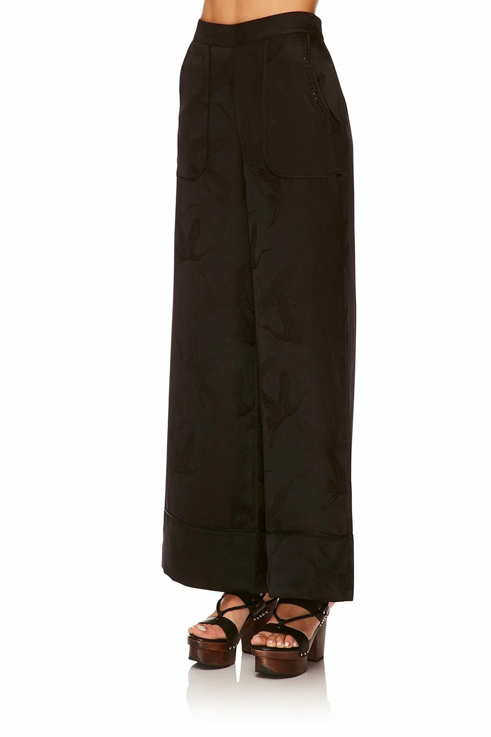LOUNGE TROUSER WITH CUFFS SOLID BLACK 11 LOUNGE TROUSER WITH CUFFS SOLID BLACK - Image 11