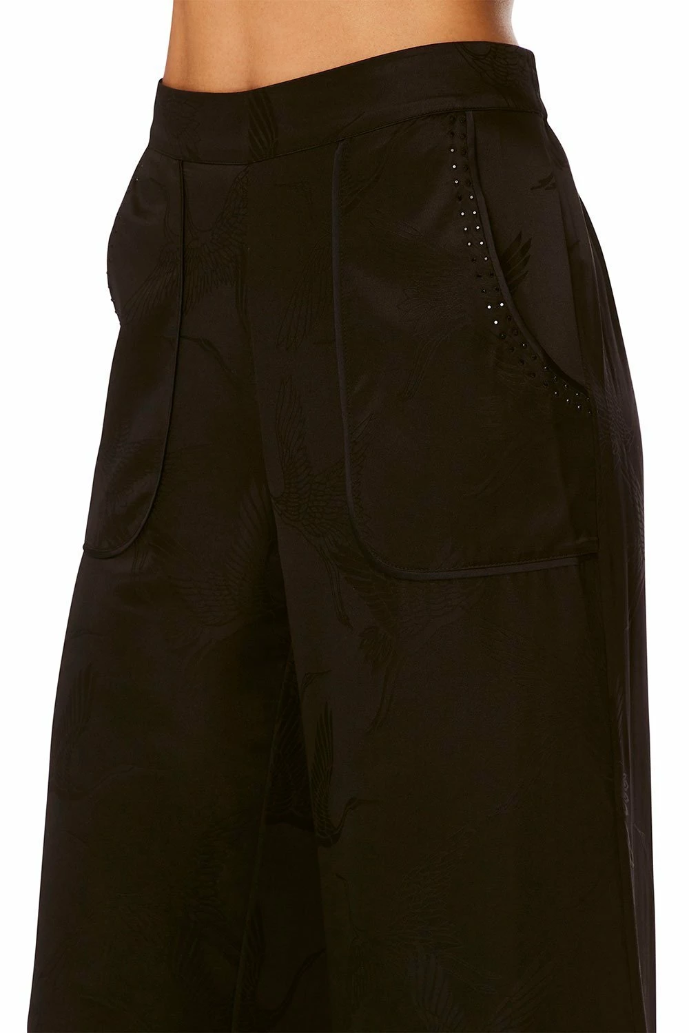 LOUNGE TROUSER WITH CUFFS SOLID BLACK 13 LOUNGE TROUSER WITH CUFFS SOLID BLACK - Image 13