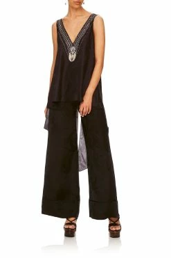LOUNGE TROUSER WITH CUFFS SOLID BLACK 20 LOUNGE TROUSER WITH CUFFS SOLID BLACK -clothing shop camilla lounge trouser with cuffs solid black 8 1bf21c45 0106 4923 835e c724e8c634f8