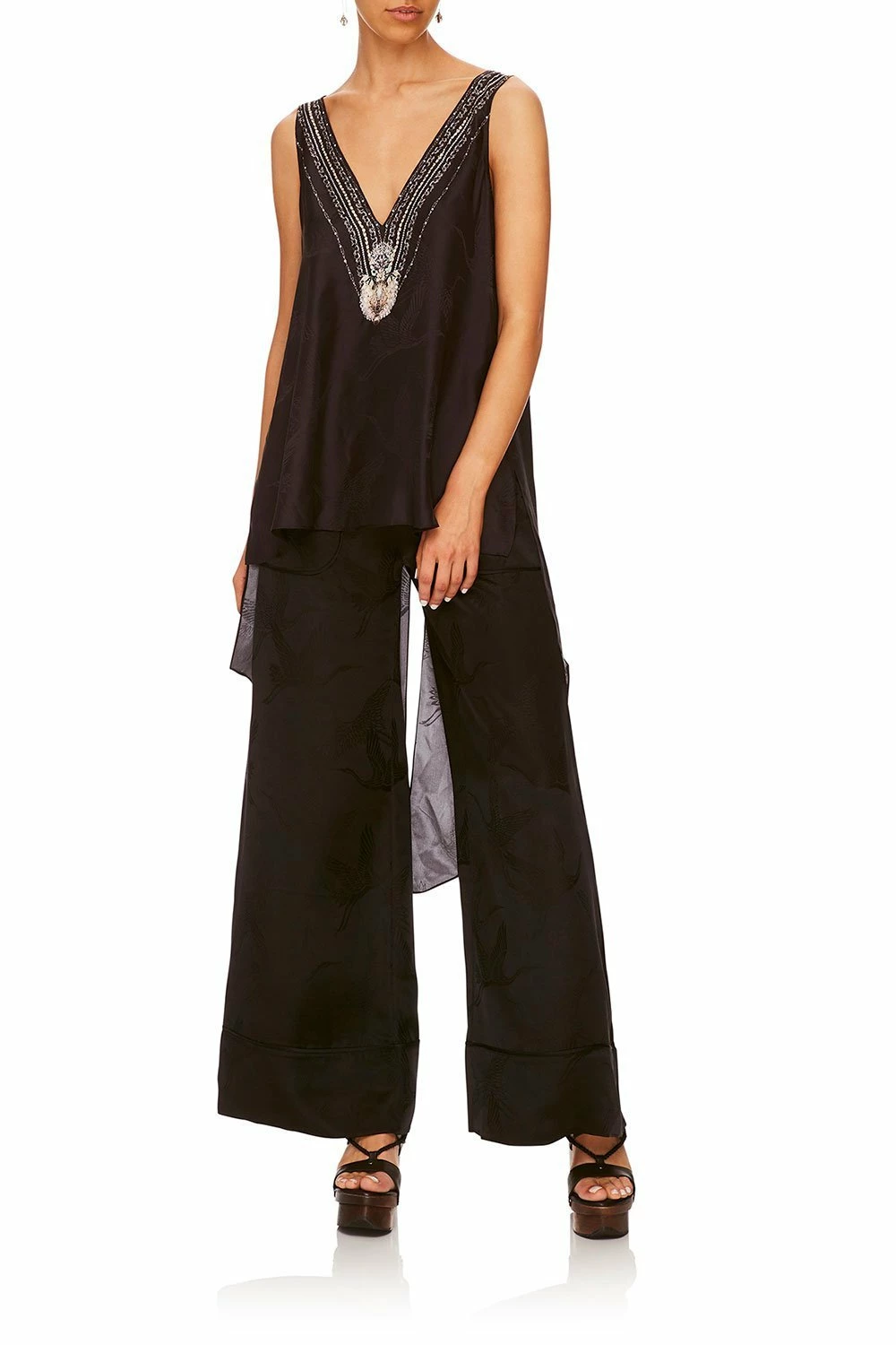 LOUNGE TROUSER WITH CUFFS SOLID BLACK 8 LOUNGE TROUSER WITH CUFFS SOLID BLACK - Image 8