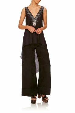 LOUNGE TROUSER WITH CUFFS SOLID BLACK 19 LOUNGE TROUSER WITH CUFFS SOLID BLACK -clothing shop camilla lounge trouser with cuffs solid black 9 2f545f98 8a0f 488e a410 96307addc492