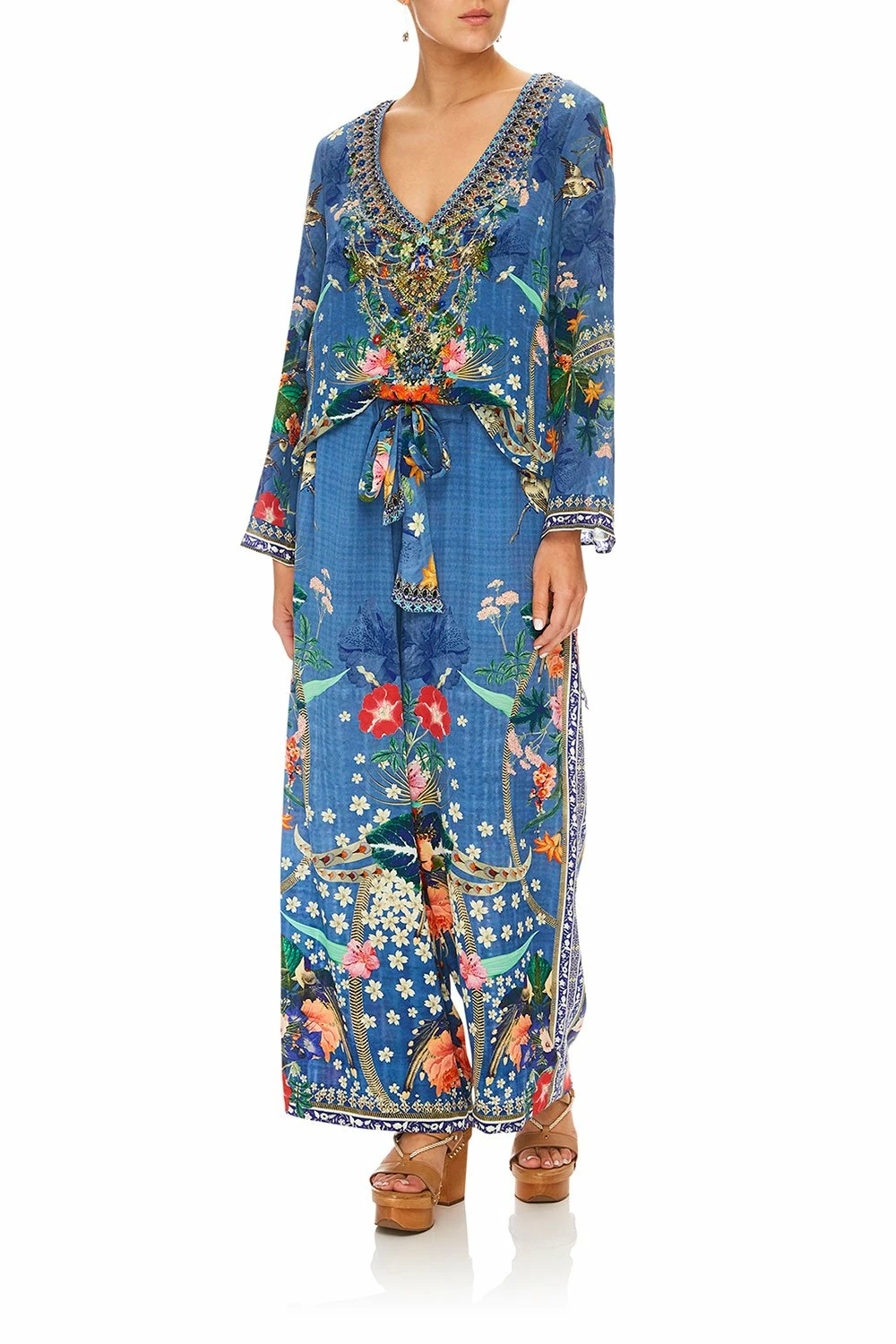 LOUNGE TROUSER WITH TIE WAIST FARAWAY FLORALS 3 LOUNGE TROUSER WITH TIE WAIST FARAWAY FLORALS - Image 3
