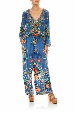 LOUNGE TROUSER WITH TIE WAIST FARAWAY FLORALS 12 LOUNGE TROUSER WITH TIE WAIST FARAWAY FLORALS -clothing shop camilla lounge trouser with tie waist faraway florals 3