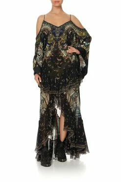 MAXI SKIRT WITH DOUBLE FRILL MATERNAL INSTINCT -clothing shop camilla maxi skirt with double frill maternal instinct 1