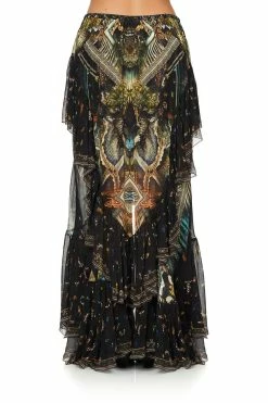 MAXI SKIRT WITH DOUBLE FRILL MATERNAL INSTINCT -clothing shop camilla maxi skirt with double frill maternal instinct 8