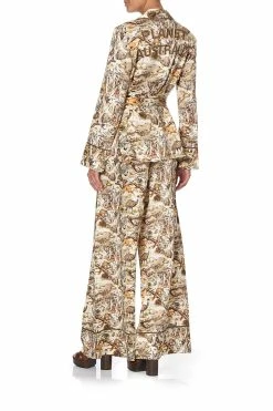 LOUNGE TROUSER WITH CUFFS BUSH DOOF -clothing shop camilla pajama suit jacket bush doof 3