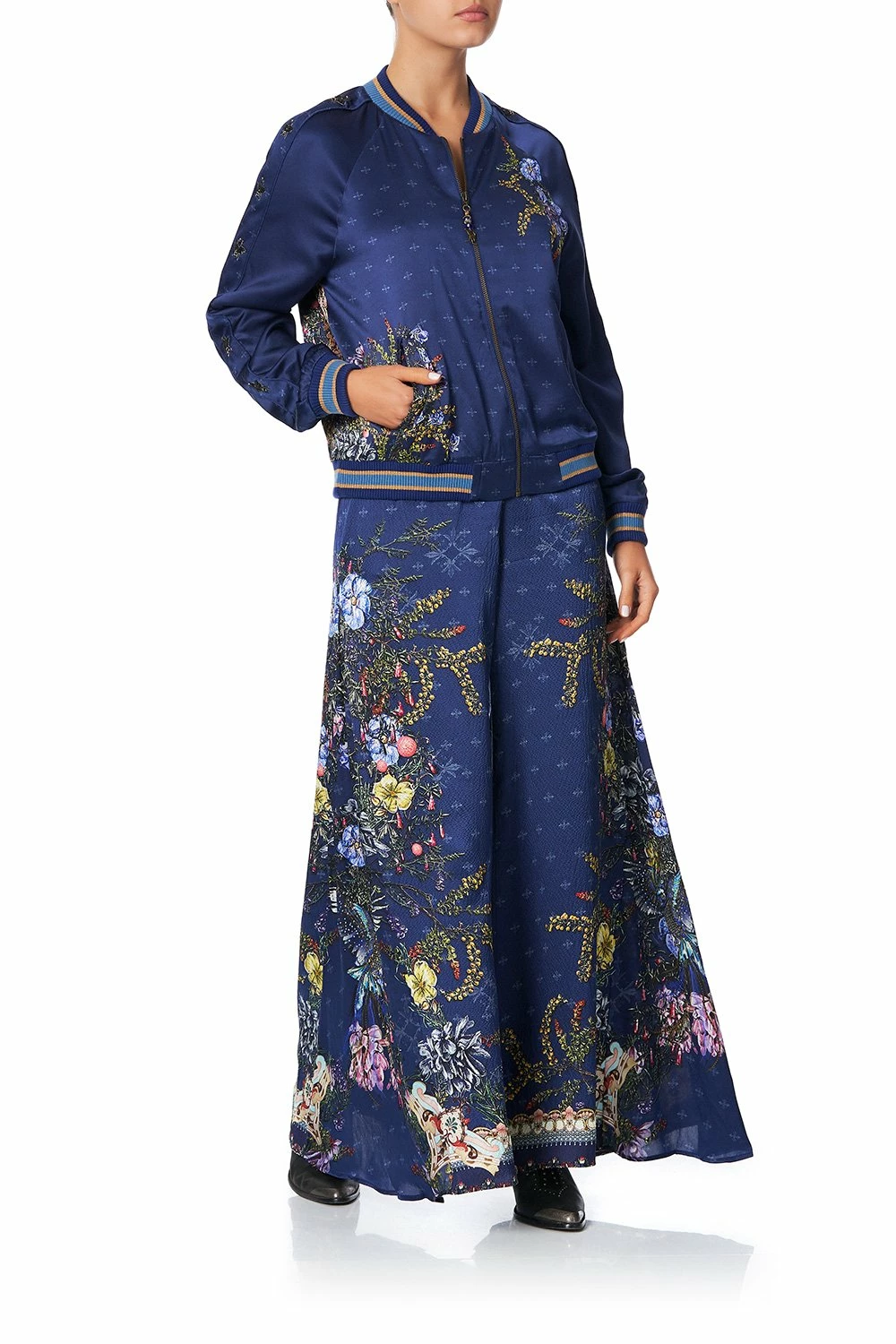 SOFT PANT WITH GODETS SOUTHERN TWILIGHT 8 SOFT PANT WITH GODETS SOUTHERN TWILIGHT - Image 8