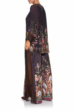 HIGH WAISTED TROUSER WITH GODET WILD FLOWER -clothing shop camilla raglan sleeve button up top wild flower 2 6e146118 63e0 4a5d 9f81 a7e7640ba713