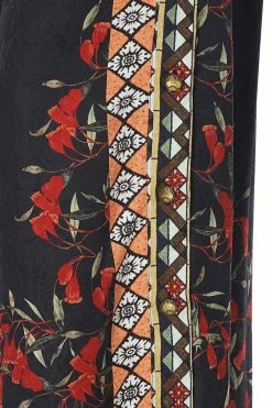 SIDE BUTTON UP PANT PAVED IN PAISLEY -clothing shop camilla side button up pant paved in paisley 5