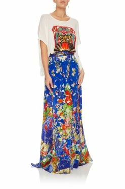 SKIRT WITH PINTUCK WAISTBAND PLAYING KOI -clothing shop camilla skirt with pintuck waistband playing koi 4 cc395d65 dd00 4476 86a5 770db03c621f