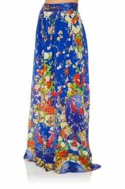 SKIRT WITH PINTUCK WAISTBAND PLAYING KOI -clothing shop camilla skirt with pintuck waistband playing koi 8