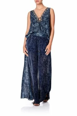 SOFT PANT WITH GODETS HOTEL BOHEME -clothing shop camilla soft pant with godets hotel boheme 1