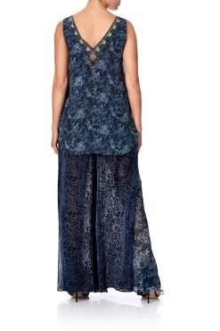 SOFT PANT WITH GODETS HOTEL BOHEME -clothing shop camilla soft pant with godets hotel boheme 4