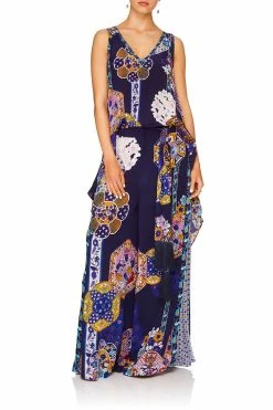 HIGH WAISTED TROUSER W/GODET STAR GAZER -clothing shop camilla star gazer v neck cross back top 6 fdfe18c5 201d 4826 af7c e43cda22ee04