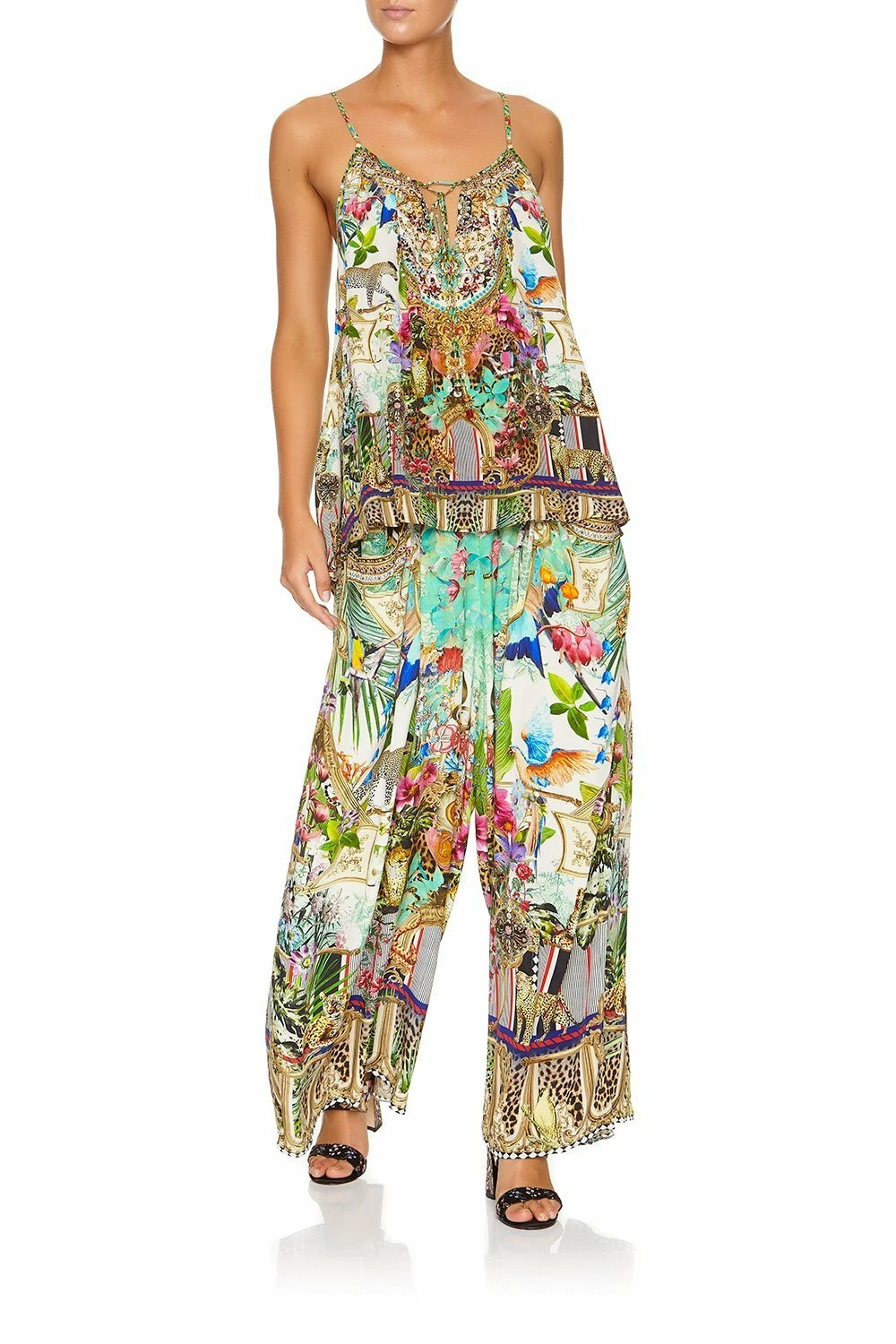 WIDE LEG PANT WITH GATHERED POCKETS CHAMPAGNE COAST - Image 5
