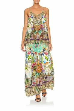 WIDE LEG PANT WITH GATHERED POCKETS CHAMPAGNE COAST -clothing shop camilla strap top with tie front detail champagne coast 3 1024x1024 2x f4e71d1b 894a 412e 96de 96fa5eb5b99e