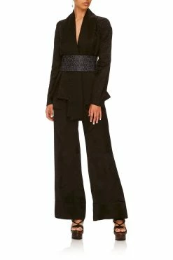 LOUNGE TROUSER WITH CUFFS SOLID BLACK 15 LOUNGE TROUSER WITH CUFFS SOLID BLACK -clothing shop camilla tailored kimono jacket wild moonchild 12 1 7efdd6a3 e8ad 4757 998b eed9ec68a8d8