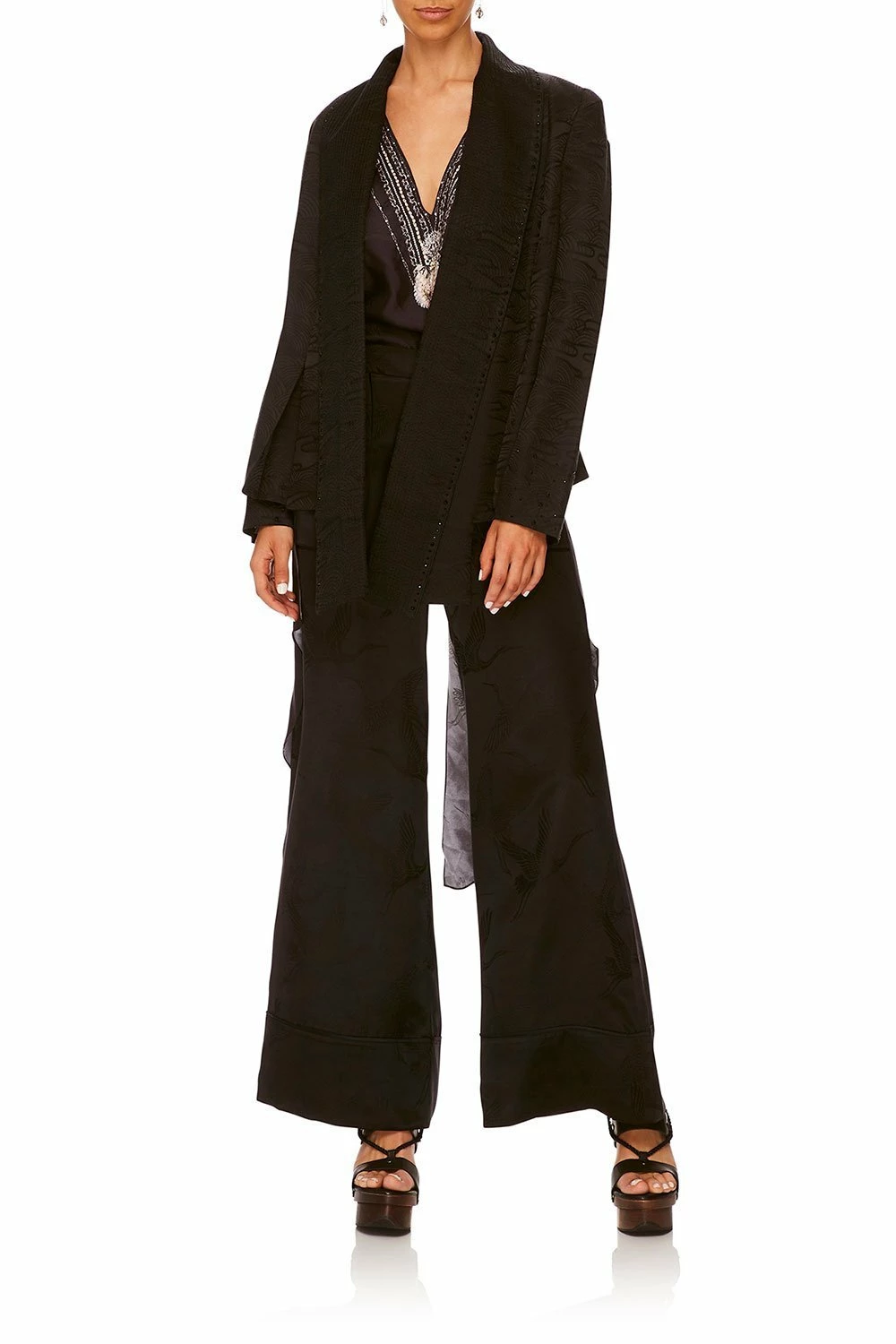 LOUNGE TROUSER WITH CUFFS SOLID BLACK 5 LOUNGE TROUSER WITH CUFFS SOLID BLACK - Image 5