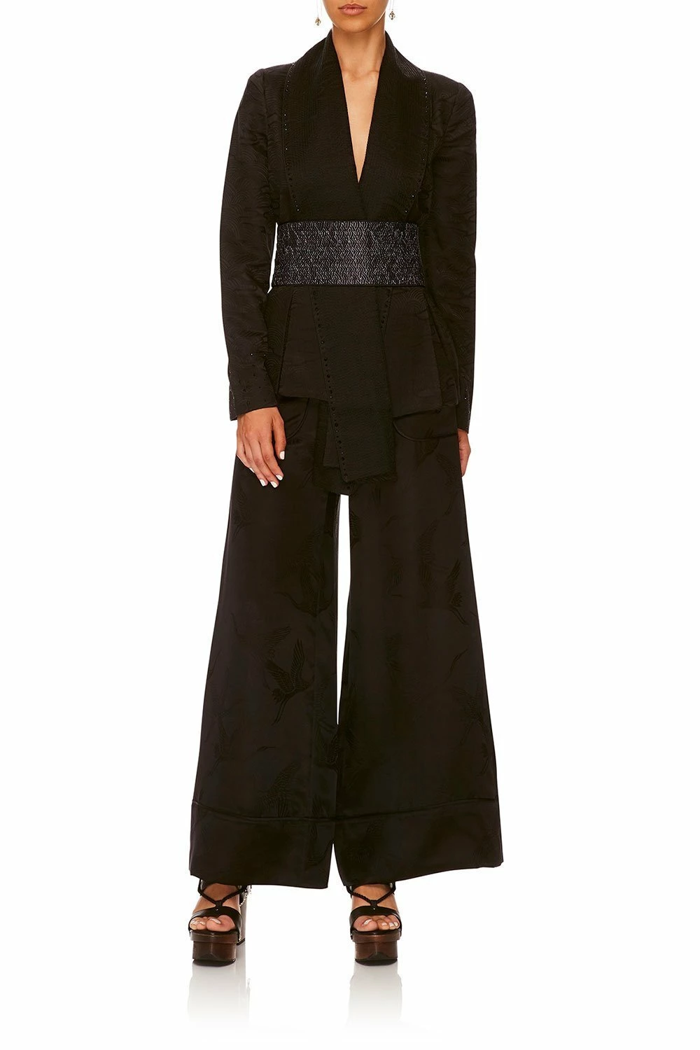 LOUNGE TROUSER WITH CUFFS SOLID BLACK 1 LOUNGE TROUSER WITH CUFFS SOLID BLACK