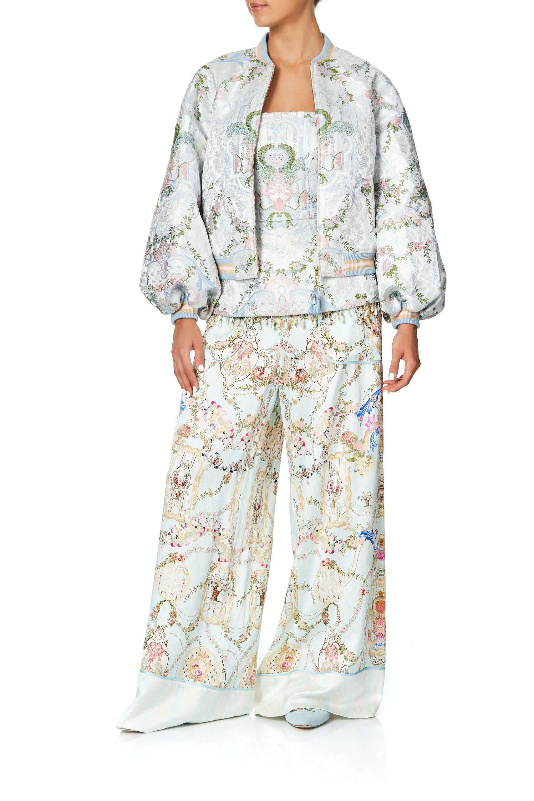 LOUNGE TROUSER WITH CUFFS VERSAILLES SKY 4 LOUNGE TROUSER WITH CUFFS VERSAILLES SKY - Image 4