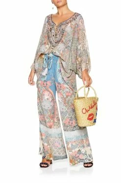 WIDE LEG DRAWSTRING WAIST PANT BLANCHES BLESSING -clothing shop camilla wide leg drawstring waist pant blanches blessing 5