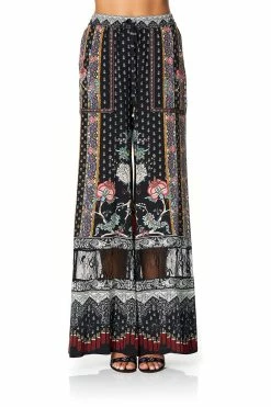 WIDE LEG DRAWSTRING WAIST PANT HAUTE PROVINCIAL -clothing shop camilla wide leg drawstring waist pant haute provincial 2