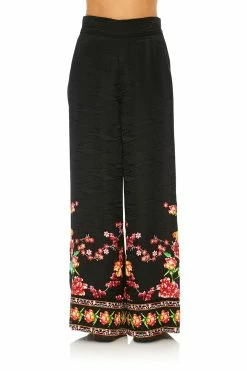 WIDE LEG PANT WITH CUFFS PAINTED LAND -clothing shop camilla wide leg pant with cuffs painted land 7