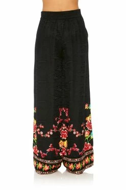 WIDE LEG PANT WITH CUFFS PAINTED LAND -clothing shop camilla wide leg pant with cuffs painted land 9