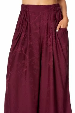 WIDE LEG PANT WITH GATHERED POCKETS BURGUNDY 17 WIDE LEG PANT WITH GATHERED POCKETS BURGUNDY -clothing shop camilla wide leg pant with gathered pockets burgundy 5 5fdcecbd 812f 4e2f 8208 df2a0cb8b3c9