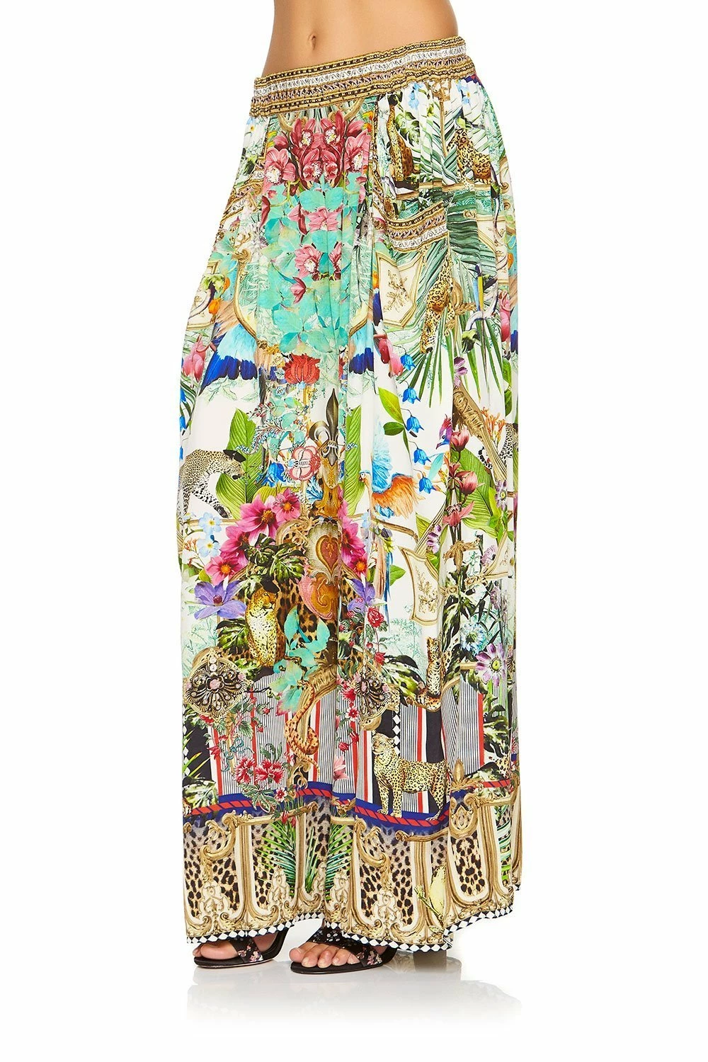 WIDE LEG PANT WITH GATHERED POCKETS CHAMPAGNE COAST - Image 9