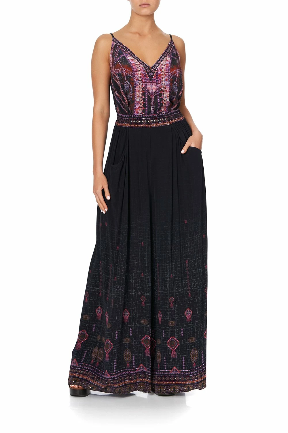 WIDE LEG PANT WITH GATHERED POCKETS MINA MINA 1 WIDE LEG PANT WITH GATHERED POCKETS MINA MINA