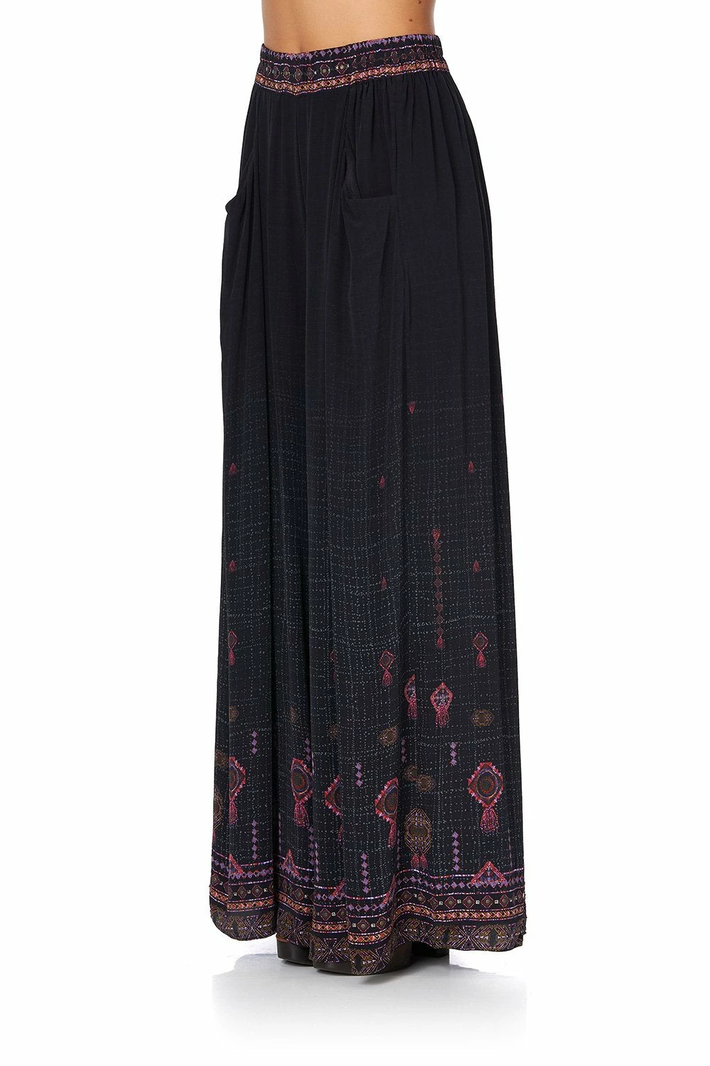 WIDE LEG PANT WITH GATHERED POCKETS MINA MINA 6 WIDE LEG PANT WITH GATHERED POCKETS MINA MINA - Image 6