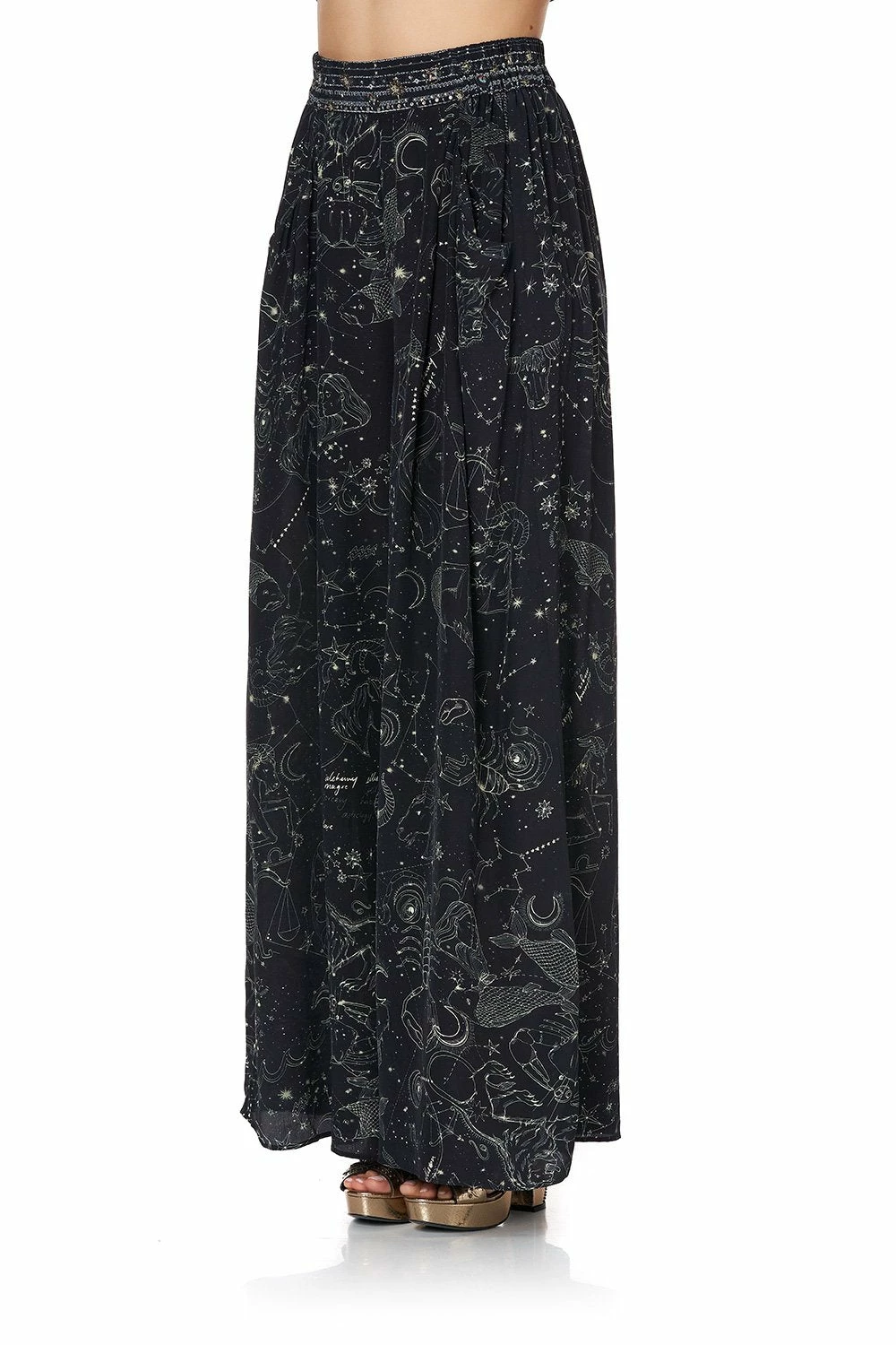 WIDE LEG PANT WITH GATHERED POCKETS MOON SET 6 WIDE LEG PANT WITH GATHERED POCKETS MOON SET - Image 6
