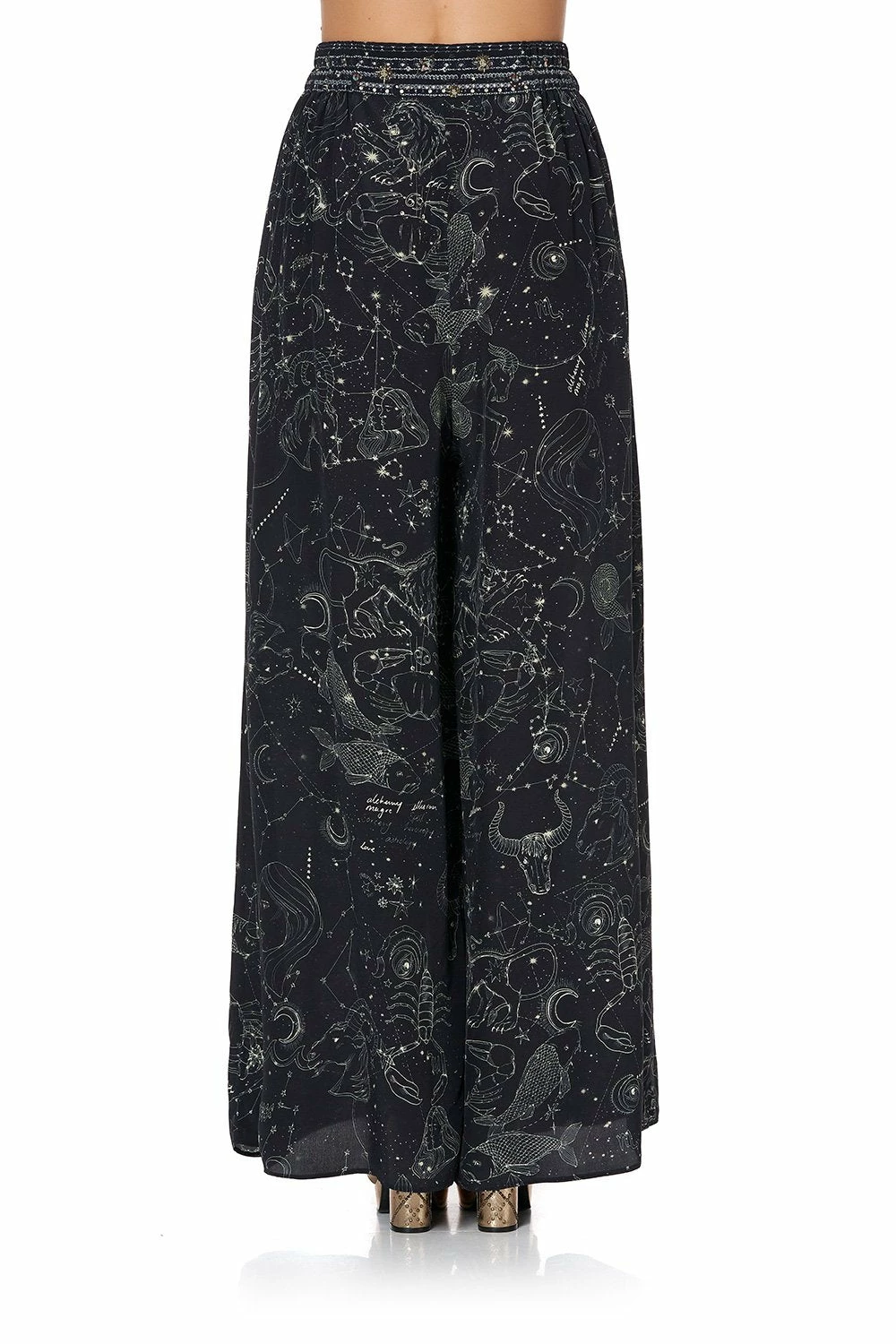 WIDE LEG PANT WITH GATHERED POCKETS MOON SET 9 WIDE LEG PANT WITH GATHERED POCKETS MOON SET - Image 9