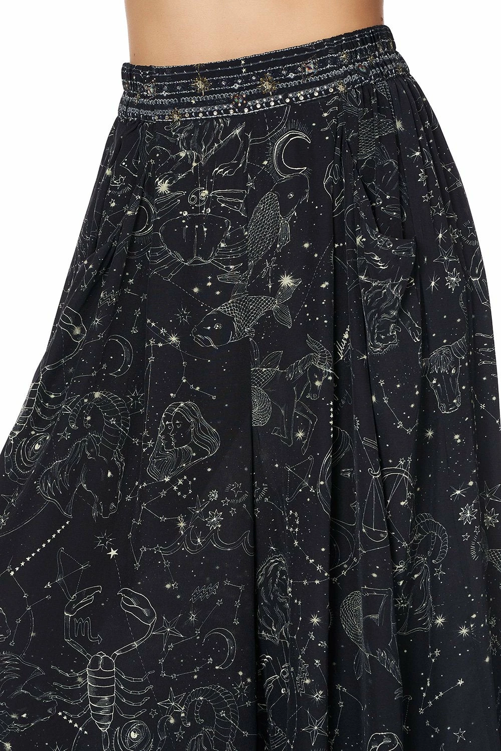 WIDE LEG PANT WITH GATHERED POCKETS MOON SET 7 WIDE LEG PANT WITH GATHERED POCKETS MOON SET - Image 7