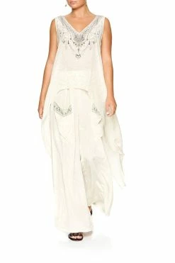 WIDE LEG TROUSER WITH FRONT POCKETS DENTELLE BLANCHE -clothing shop camilla wide leg trouser with front pockets dentelle blanche 3