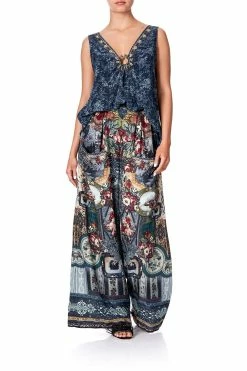 WIDE LEG TROUSER WITH FRONT POCKETS HOTEL BOHEME -clothing shop camilla wide leg trouser with front pockets hotel boheme 4