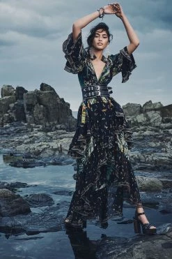 MAXI SKIRT WITH DOUBLE FRILL MATERNAL INSTINCT -clothing shop drop5 0000s 0002 190729 Camilla SH03 237