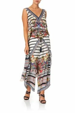 TIE DETAIL WRAP OVER HAREMS JOIE DE VIVRE -clothing shop layer pant 2