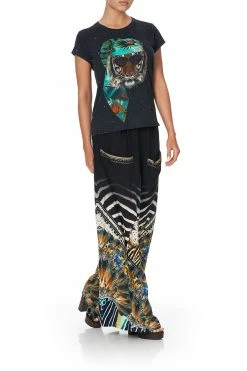 WIDE LEG TROUSER WITH FRONT POCKETS LOST PARADISE