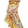 ASYMMETRIC FLOUNCE SKIRT LOVE BIRD